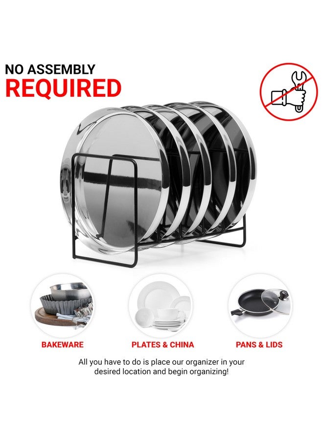 Livzing Metal Dish Rack-Plate Holder Stand-Over the Sink Plate Rack-Countertop Plate Organizer-Plate Drying Rack-Pan/Lid Holder-Chopping Board/Cabinet/Utensil Rack for Kitchen & Dining-Black - Image 5