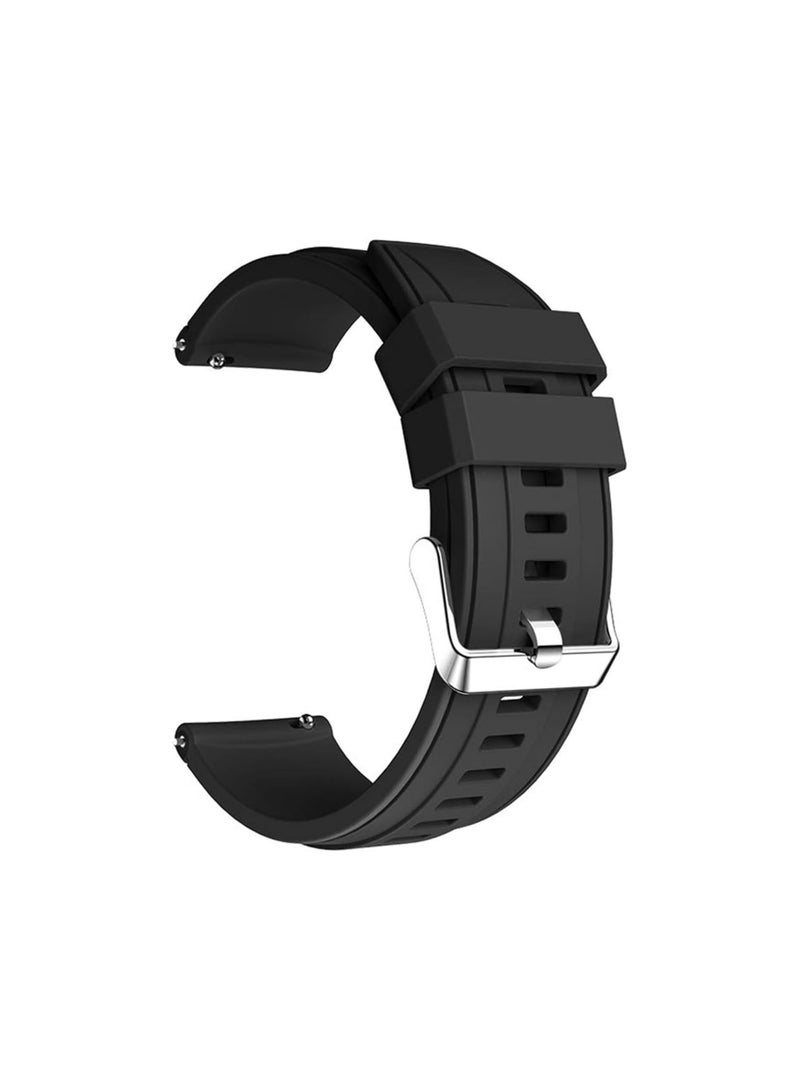 Soft Silicone Strap Replacement Bands For Huawei Gt4 41mm - Black - Image 2
