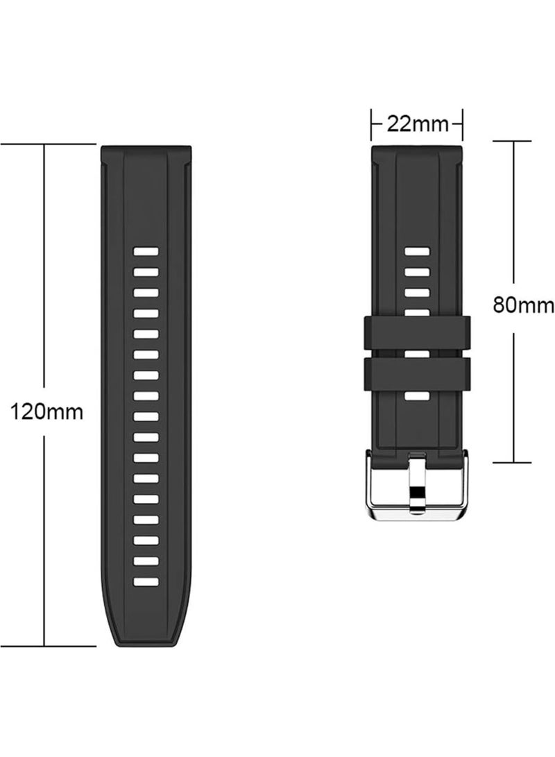 Soft Silicone Strap Replacement Bands For Huawei Gt4 41mm - Black - Image 4