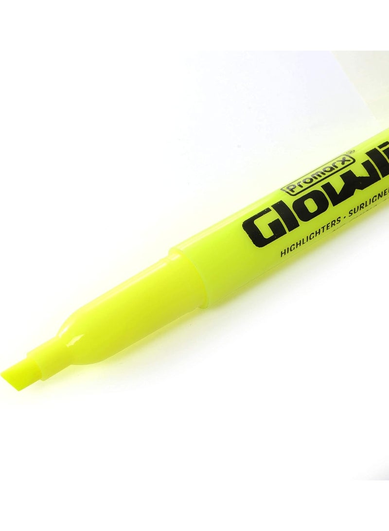Promarx Glowline Pocket Highlighter Sticks, Yellow, 4 Count - Image 4