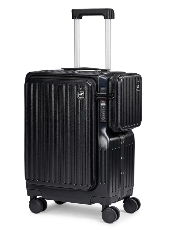 ليمرا حقيبة سفر مخصصة لكبينة الطائرة مقاس 20 بوصة مصنوعة من البولي كربونات - حقيبة دوارة و خفيفة الوزن مع قفل TSA و شحن USB و جيب أمامي وحامل أكواب