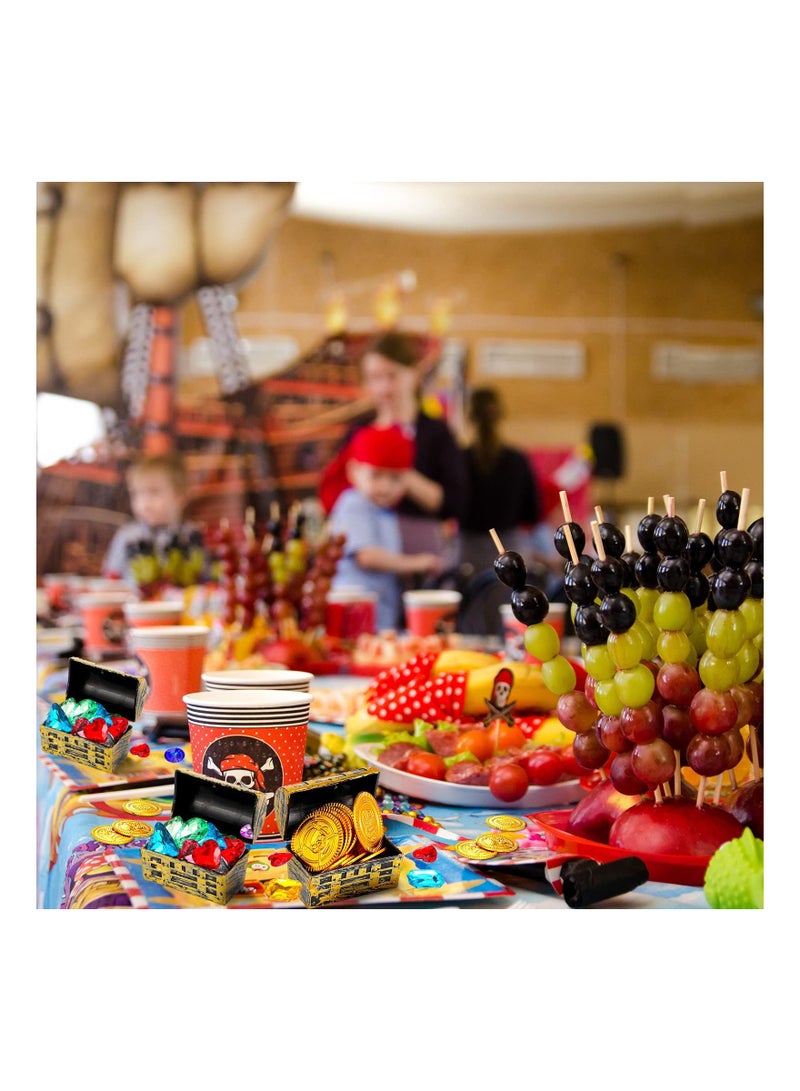 SYOSI 20 Pieces Treasure Chests, SYOSI 2.3 Inch Plastic Chests with a Gold Finish,Vintage Jewelry Box Games Toy Set Birthday Party Favors Supplies - Image 5