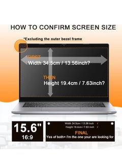 Generic 15.6 inch Laptop Privacy Screen Protector, Removable 16:9 Aspect Privacy Filter Screen Protector for 15.6 Inch Laptop HP/ Dell/ Acer/ Samsung/Asus/ Lenovo/Toshiba  - Image 3