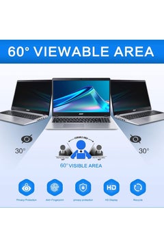Generic 15.6 inch Laptop Privacy Screen Protector, Removable 16:9 Aspect Privacy Filter Screen Protector for 15.6 Inch Laptop HP/ Dell/ Acer/ Samsung/Asus/ Lenovo/Toshiba  - Image 2
