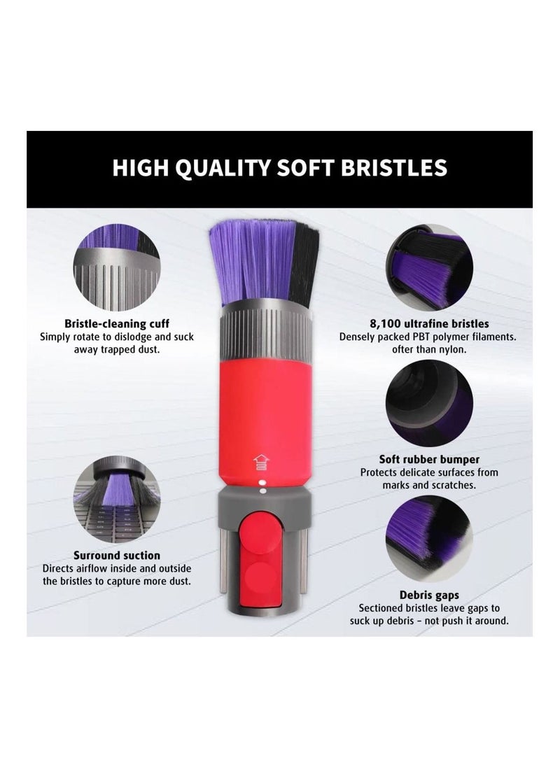 Y&D - Scratch-free Dusting Brush Attachment Replacement Compatible With Dyson Outsize V7/ V8 Cyclone V10/ V11/ V12 Detect Slim V15 Vacuum Cleaner - Image 1