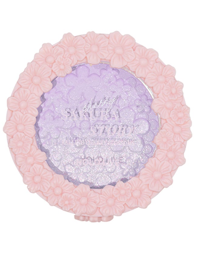 Hold Live Face Blusher, Cherry Blossom Blush Gradient Natural Purple Eyeshadow Fine Flash, Blush with Waterproof Sweat-Resistant, 904# Cream Purple - Image 1