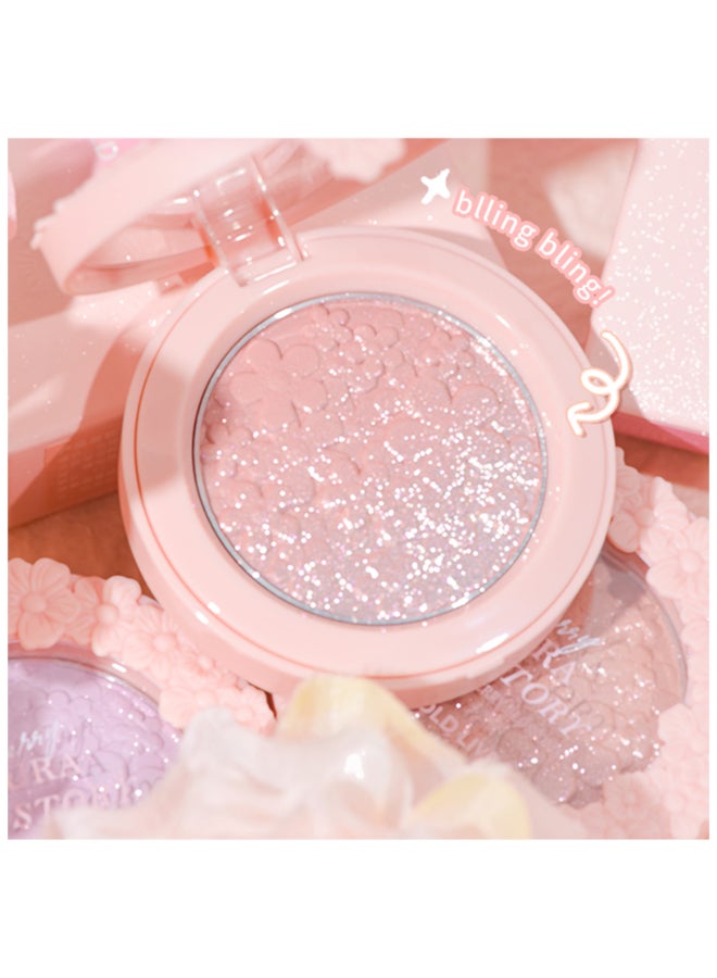 Hold Live Face Blusher, Cherry Blossom Blush Gradient Natural Purple Eyeshadow Fine Flash, Blush with Waterproof Sweat-Resistant, 904# Cream Purple - Image 4