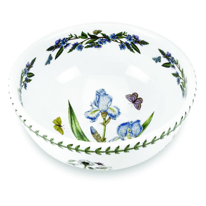 Portmeirion Portmeirion Botanic Garden 9 Salad Bowl Assorted Floral Motifs Fine Earthenware ChipResistant  Dishwasher Microwave Freezer Oven Safe  Made in England 