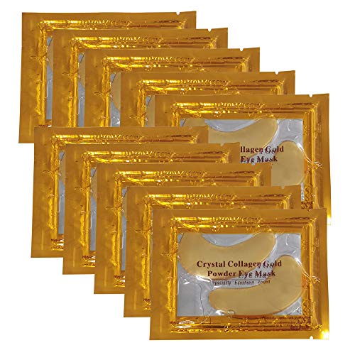 Vandarllin 24K Gold Powder Gel Collagen Eye Masks Sheet Patch, Remove Bags,Dark Circles &Puffiness,Reduce Wrinkle,Moisturising,Hydrating for Blackheads (10 Pairs) - Image 1