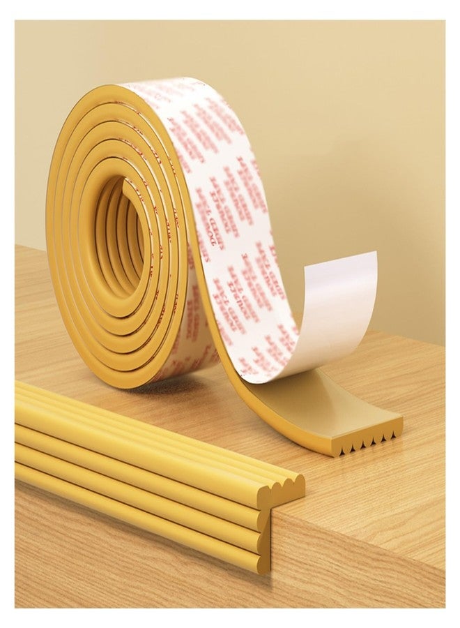 SWILAK 2 MTR Silicon Corner Guards, Edge Corner Guard for Kids, Edge Safety Bumpers Protector Safe Corner Cushion for Stair, Self-Adhesive Thicken Corner Protectors Bumper Strip 2M (B-Gold) - Image 1