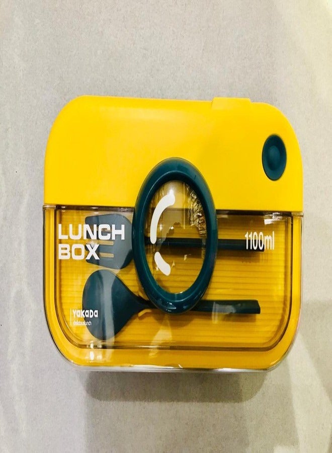 PMG Modeling Lunch Box Microwavable With Fork Spoon (1100 ML) - Image 4