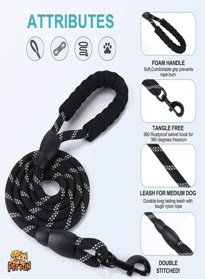 PET FUN Heavy Duty Nylon Premium Dog Leash | Anti Slip Padded Handle Long Dog Leash | Highly Reflective Leash for Dogs | Dog Rope for Medium & Large Dogs | Dog Training Leash (12mm) - Image 5