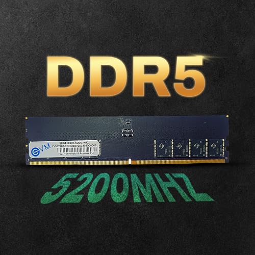 EVM 16GB DDR5 Desktop RAM Memory | 5200MHz | PC5-41600 | Long-DIMM | 288-Pin | CL19 | 1.1V Low Voltage | High Performance | Intel & AMD Compatible | 10 Year Warranty (EVMT16G5200U88P) - Image 2