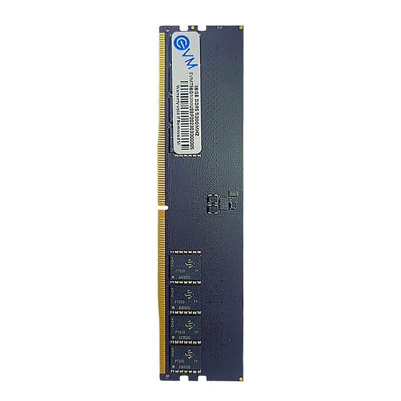EVM 16GB DDR5 Desktop RAM Memory | 5200MHz | PC5-41600 | Long-DIMM | 288-Pin | CL19 | 1.1V Low Voltage | High Performance | Intel & AMD Compatible | 10 Year Warranty (EVMT16G5200U88P) - Image 1