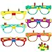 Hxezoc 12 Pcs DIY Building Bricks Glasses Building Blocks Games for Kids Creative Building Block Glasses Party Favors Carnival Birthday Party Games Supplies - Image 3