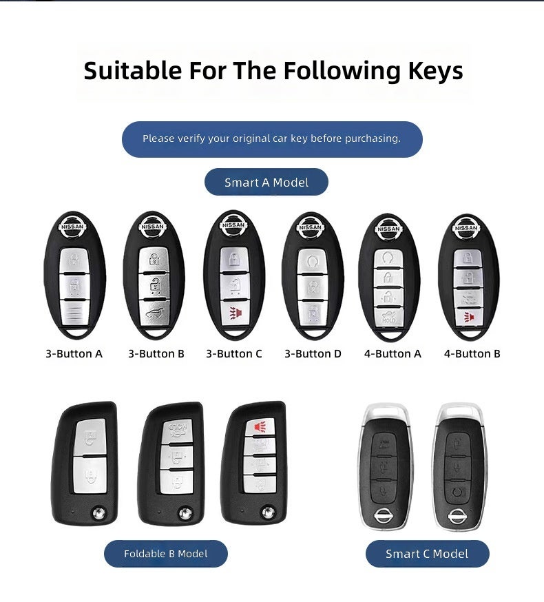 Nissan Premium Key Case for Nissan Vehicles - Fits Qashqai, Tiida, Kicks, Tsuru, Sylphy, Teana, Murano - Image 2