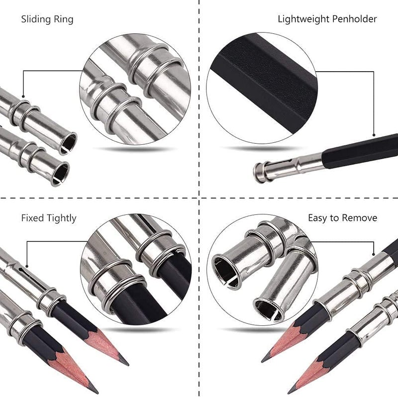 Prescent Art Set of 6 pc Paper Stump and 1 Pencil Extender Sketching Drawing Shading - Image 5