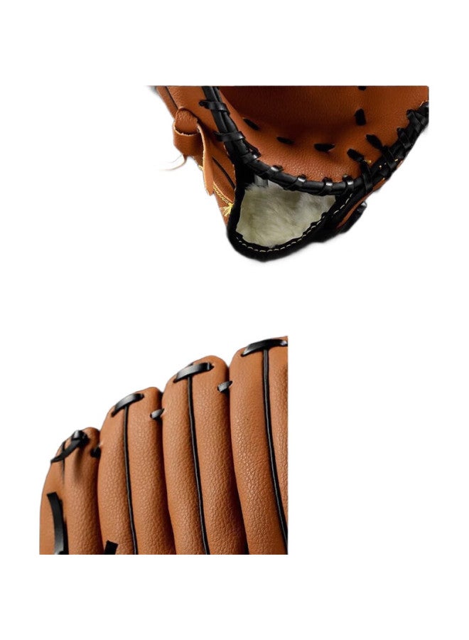 Invui Baseball Glove, Pitching And Softball, Adult Style, Thickened And Wear-Resistant, Catcher'S Glove (1 Soft Baseball), Size L, Brown - Image 3