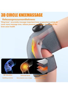 OLYSON Knee Massager with Heat and Vibration,  Shoulder Heating Pads, Cordless Heating Pad for Knee, 3-in-1 Massager for Knee Shoulder Elbow, Portable Heated Knee Brace for Arthritis, with Extension Strap.（2 Pcs）  - Image 4