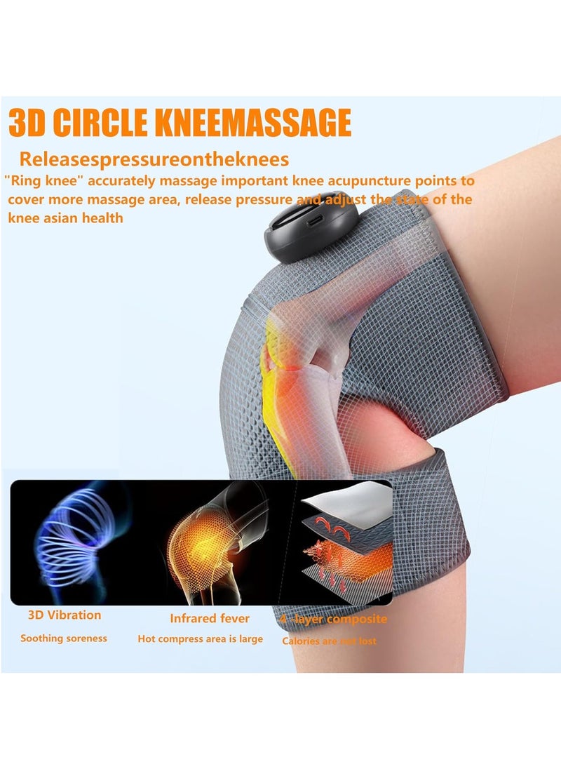 OLYSON Knee Massager with Heat and Vibration,  Shoulder Heating Pads, Cordless Heating Pad for Knee, 3-in-1 Massager for Knee Shoulder Elbow, Portable Heated Knee Brace for Arthritis, with Extension Strap.（2 Pcs）  - Image 4