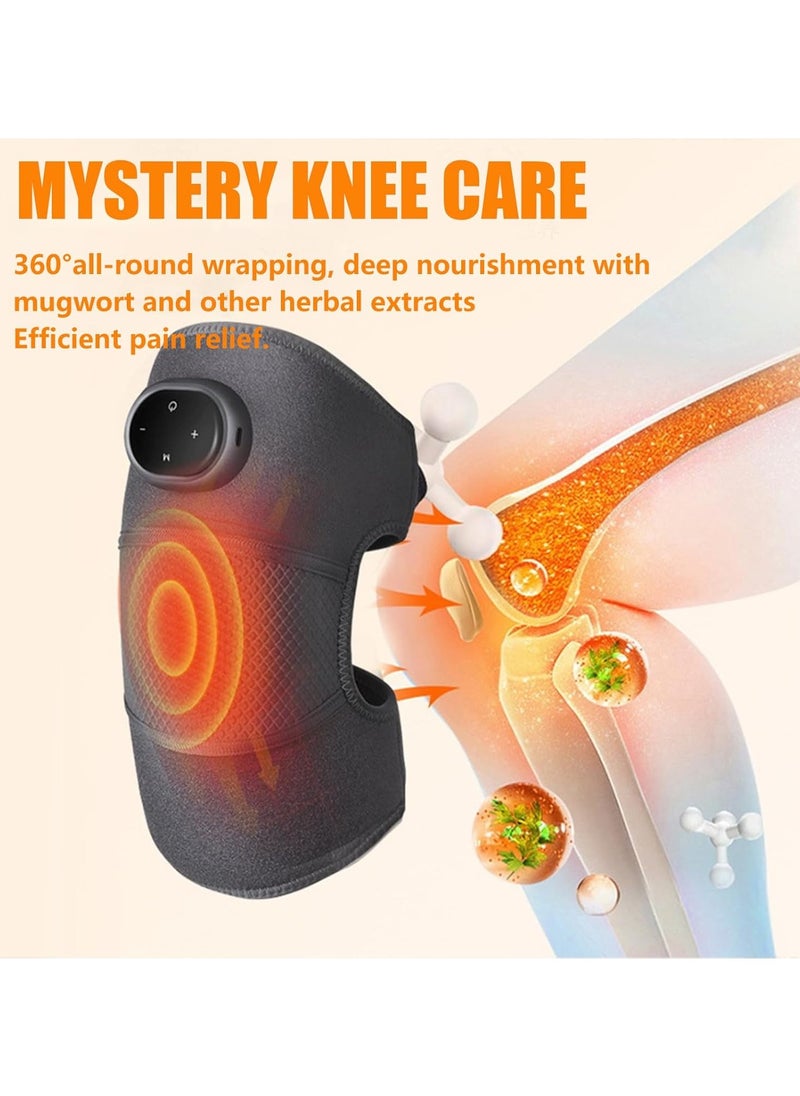 OLYSON Knee Massager with Heat and Vibration,  Shoulder Heating Pads, Cordless Heating Pad for Knee, 3-in-1 Massager for Knee Shoulder Elbow, Portable Heated Knee Brace for Arthritis, with Extension Strap.（2 Pcs）  - Image 2