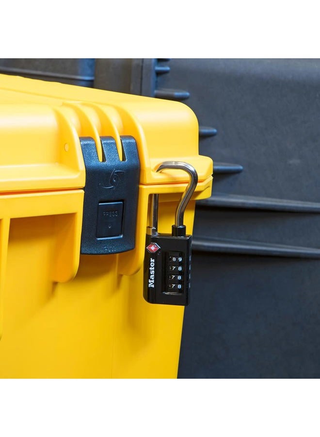 Master Lock 4696T, Pack of 2 TSA Approved Luggage Lock, 2 Pack, Set Your Own Combination, Black, 2 Count  - Image 2