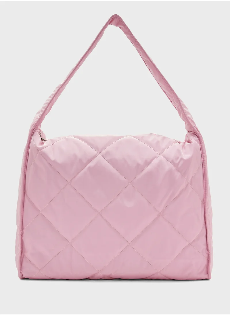 جينجر Quilted Oversized Hobo Bag