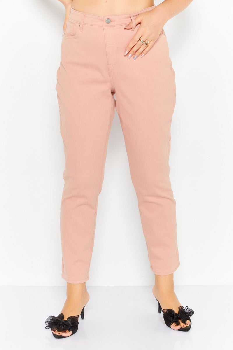NYDJ Women Regular Fit Plain Stretchable Jeans, Peach - Image 1