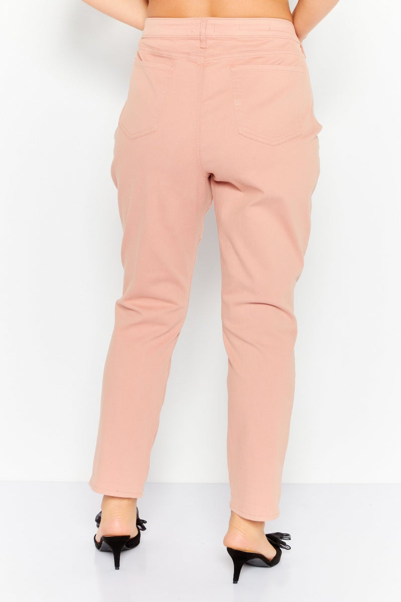 NYDJ Women Regular Fit Plain Stretchable Jeans, Peach - Image 3
