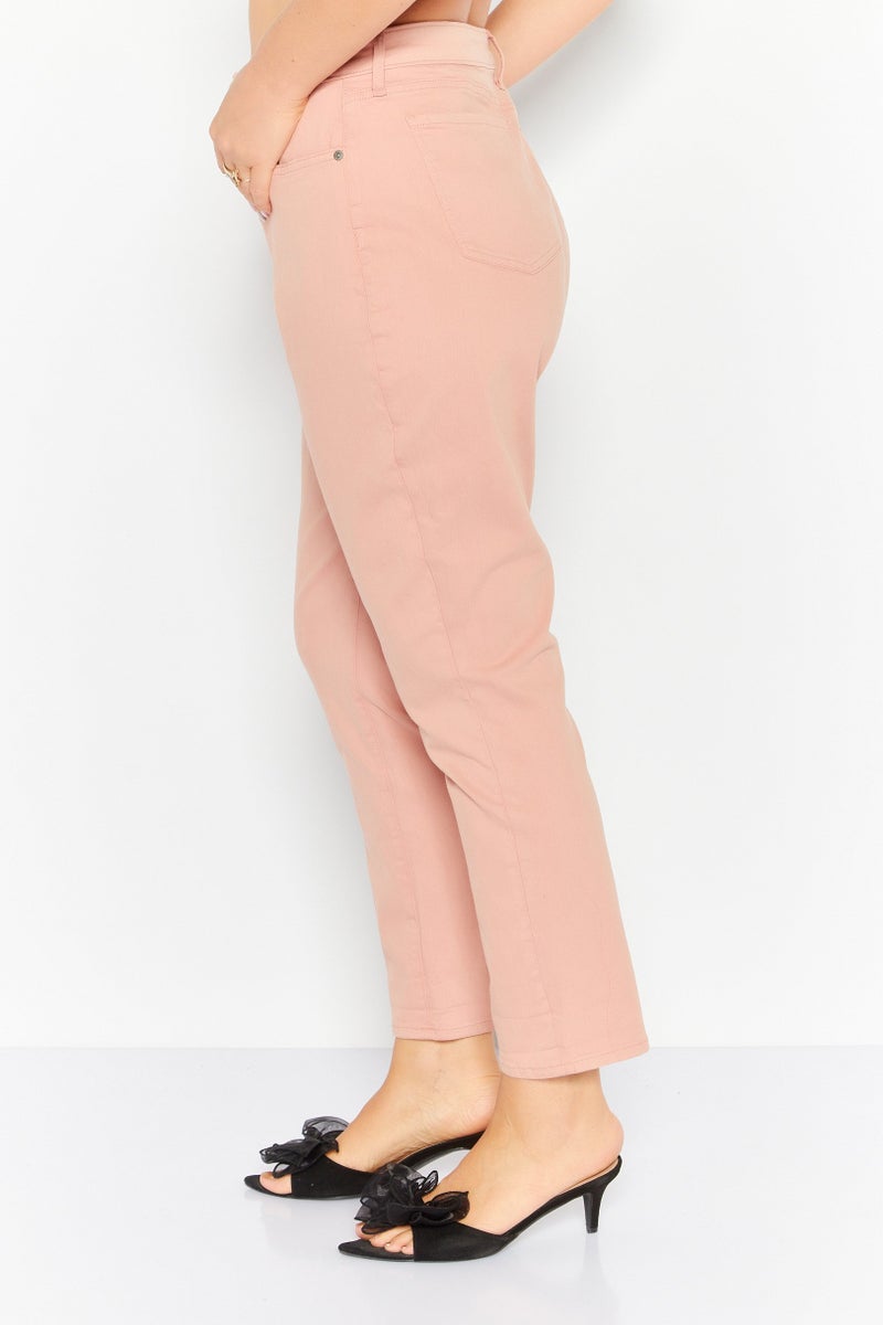 NYDJ Women Regular Fit Plain Stretchable Jeans, Peach - Image 2