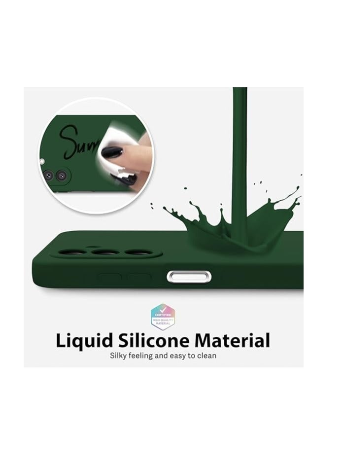 MIGOFAST Samsung Galaxy A26 5G Case Silicone Thin Slim Grip Soft Rubber Gel Protective Phone Case for Women Matte Plain Solid Color Aesthetic Cute Girly Case with Camera Cover Dark Green - Image 3