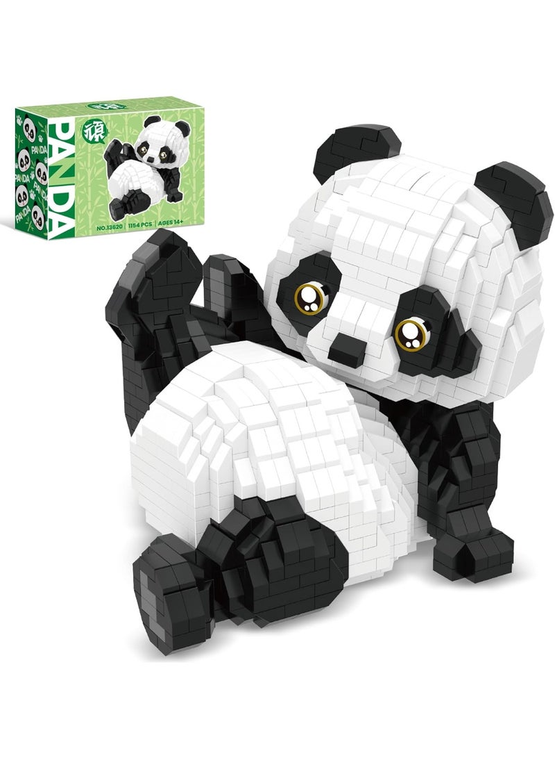 Panda Mini Building Blocks Animals Sets for Goodie Bags, 1154 PCS Micro Mini Panda Building Toy Bricks for Adults, Party Favors for Kids 12+ 14+, Birthday Gift for Boys Girls, Carnival Prizes - Image 1