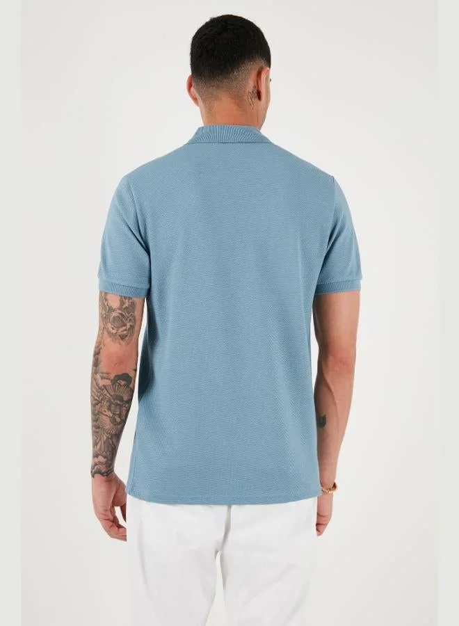 Buratti Buratti Cotton Regular Fit Zip-Up Polo Collar T-Shirt Men's POLO COLLAR T-SHIRT 5902915