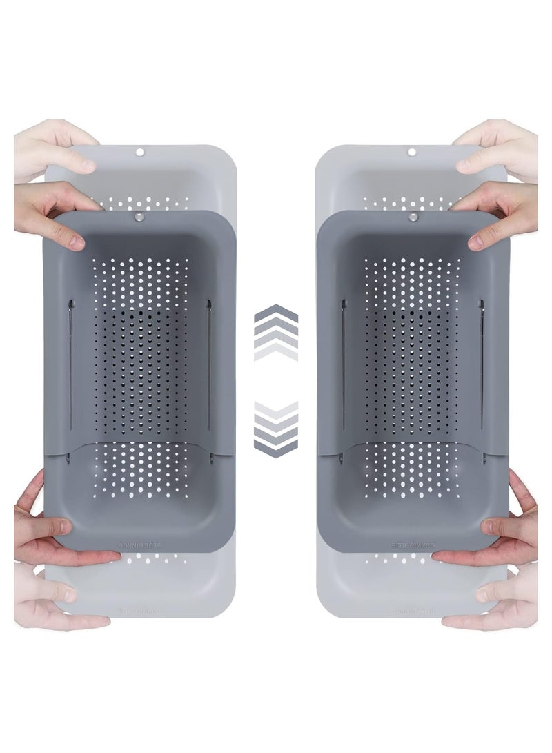 general Sink Spoon Basket - (Set of 2) Wash vegetables and fruits, drain cooked pasta and dry plates - Expandable - New Home Kitchen Essentials - Image 1