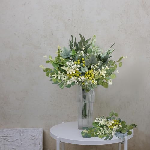 OrgMemory 78Pcs Faux Flowers, Artificial Greenery Stems, Greenery for Centerpieces for DIY Bridal Bouquets Wedding Floral Arrangement Table Centerpieces - Image 5