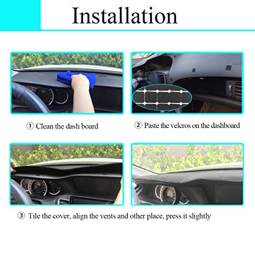 AKMOTOR Dash Cover Dashboard Cover Mat Pad for Dodge Ram 1998 1999 2000 2001 (Dark Gray) Y21 - Image 5