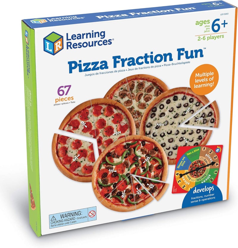 Learning Resources Pizza Fraction Fun Game, 13 Fraction Pizzas, 67 Piece Game, Ages 6+ - Image 5