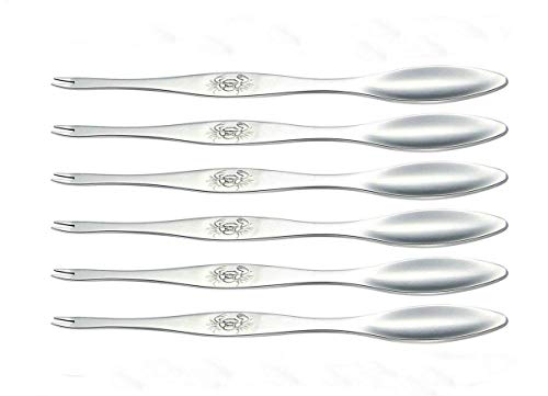 AKOAK 6 Pcs Seafood Tools,Double Headed 304 Stainless Steel Fork and Spoon for Crab and Lobster - Image 5