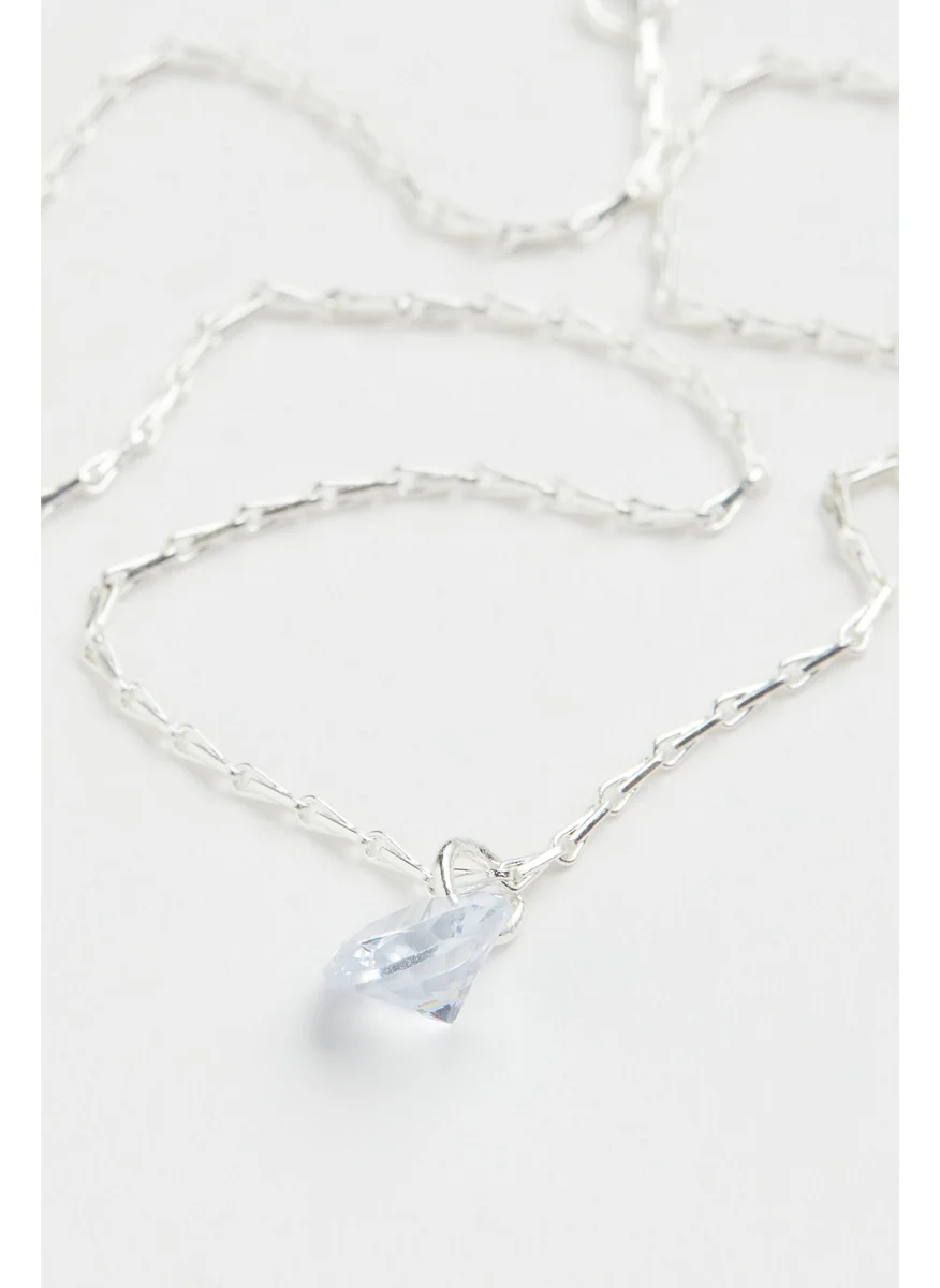 H&M Rhinestone-Pendant Necklace