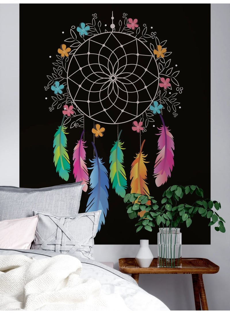 Dream Catcher [Colorful Into Dark] Tapestry Length 150 x 150 Width CM - Image 1
