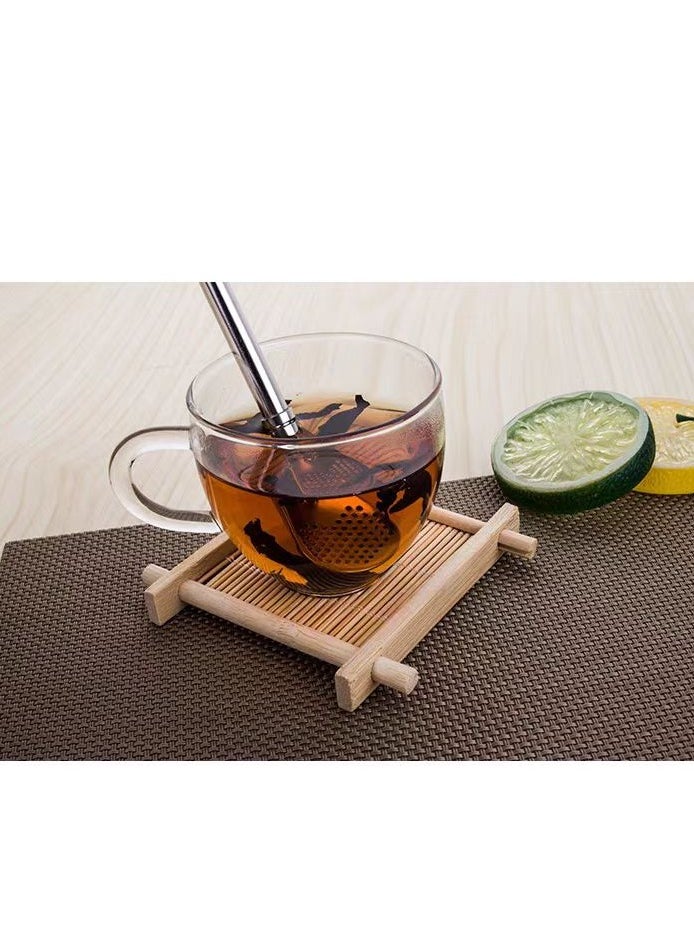 Generic - Straws with Strainer Spoon 2 pcs reusable stainless steel straws with 1 pc cleaning brush for Yerba Mate, Calabash Loose Leaf Tea (Silver) - Image 1