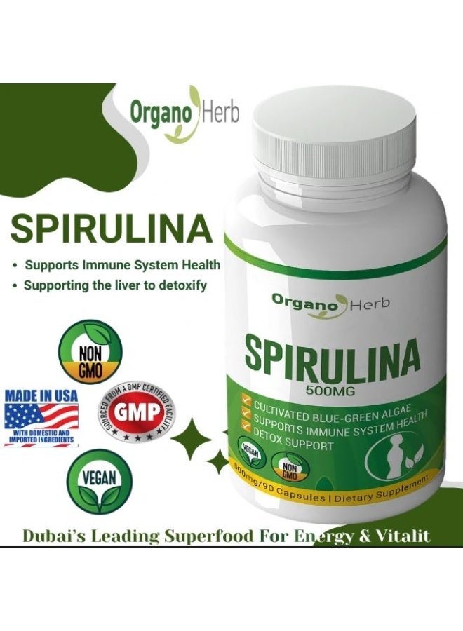ORGANO HERB SPIRULINA 500MG CAPSULES 90S - Image 1