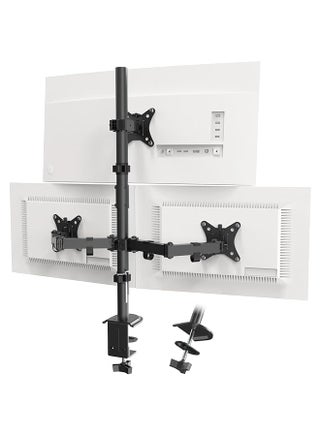 Triple Monitor Arm 30.5 Inch Tall Pole Triple Monitor Stand For 3 Monitors 13 Inch 32 Inch Height Adjustable Monitor Arm Desk Mount Max Load 19.8Lbs Per Screen 2 Mounting Options Vesa 75X75 100X100 - pzsku/Z3D4A53701FDBA9AC168EZ/45/_/1715317612/1abc0c6d-5bab-4379-a984-966bf4149aec