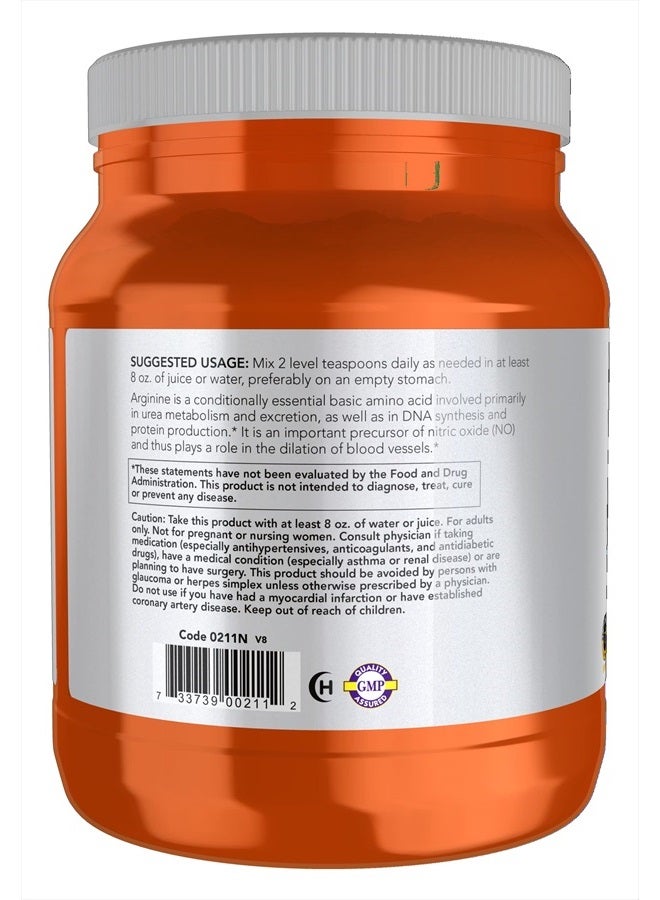 now Sports Nutrition, L-Arginine Powder, Nitric Oxide Precursor, Amino Acids, 2.2-Pound - Image 3