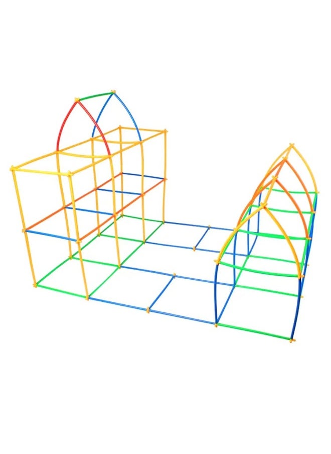 RAINBOW TOYFROG Straw Constructor STEM Building Toys 800 pcs-Colorful Interlocking Plastic Enginnering Toys- Fun- Educational- Safe for Kids- Develops Motor Skills-Construction Blocks- Best Gift for Boys and Girls  - Image 1