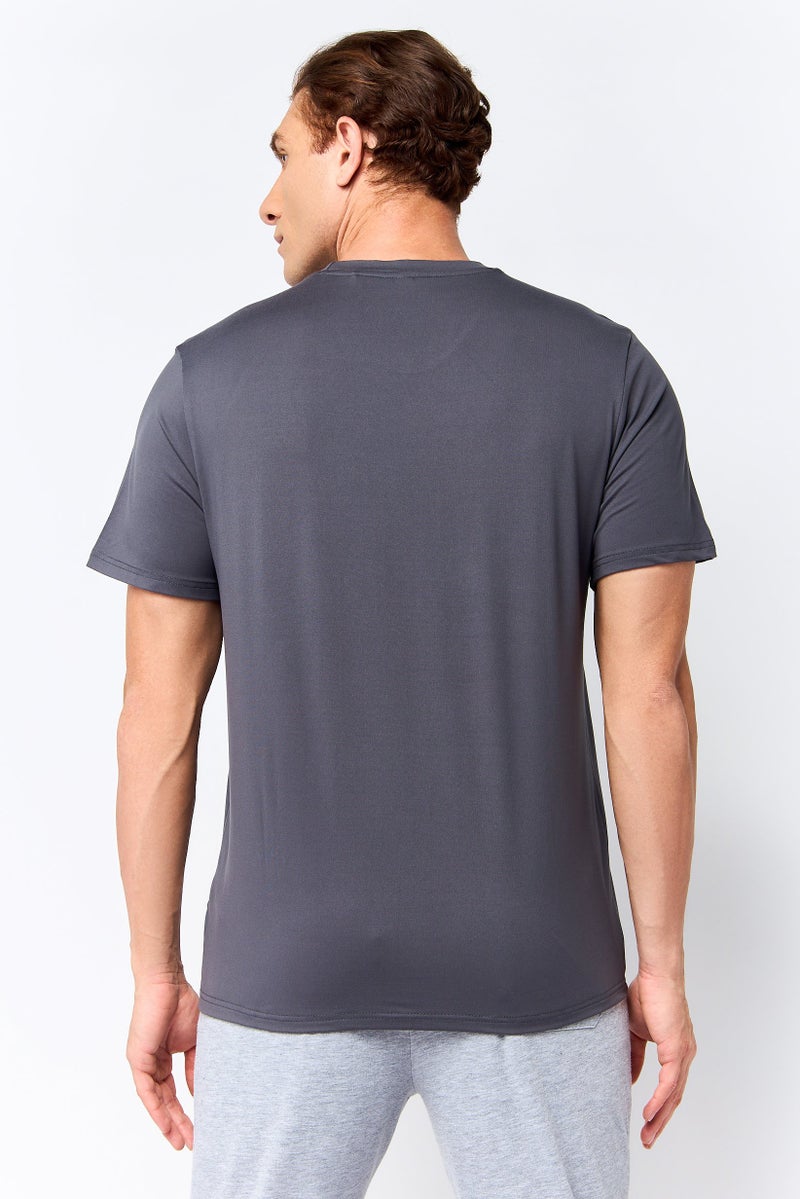MOTION Men Sportswear Fit Short Sleeve Outdoor Core T-Shirt, Charcoal - Image 4