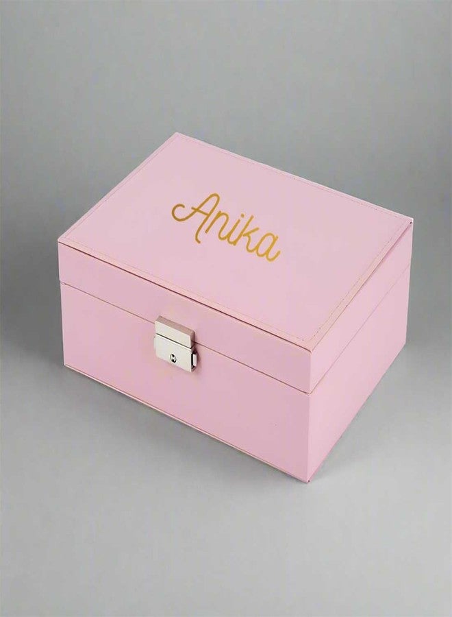 نتكيس صندوق مجوهرات نوتكيس مُخصّص للنساء مع قفل - صندوق مجوهرات من جلد البولي يوريثان الفاخر، منظم آمن وأنيق للمنزل والسفر - Image 5