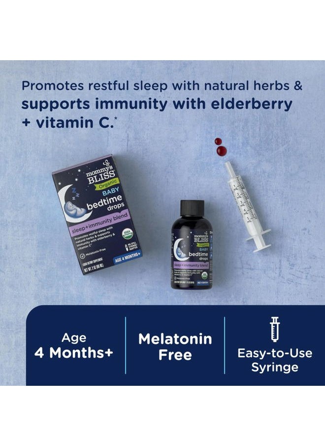 Mommy's Bliss Organic Baby Bedtime Drops + Overnight Immunity Support*, Promotes Restful Night, Melatonin Free, Age 4 Month+, 2 Fl Oz  - Image 4