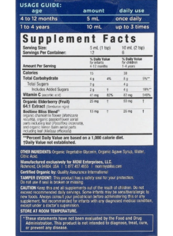 Mommy's Bliss Organic Baby Bedtime Drops ,romotes Restful Night,2 Fl Oz - Image 2