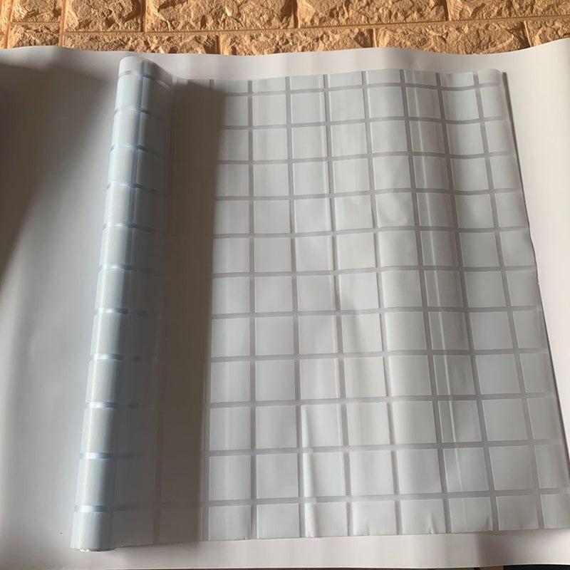2 Rolls White Frosted Self-Adhesive Glass Film Simple Window Sticker for Home Kitchen Bathroom Office (Assorted Color) - Image 4